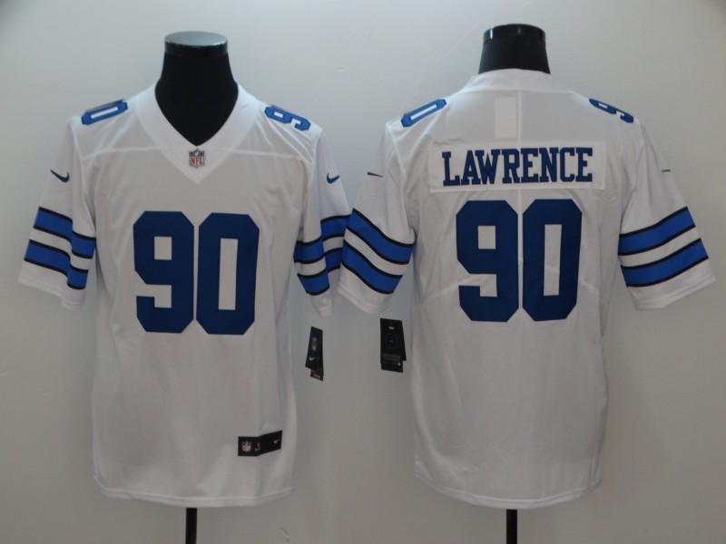 Men's Dallas Cowboys DeMarcus Lawrence #90 White Jersey